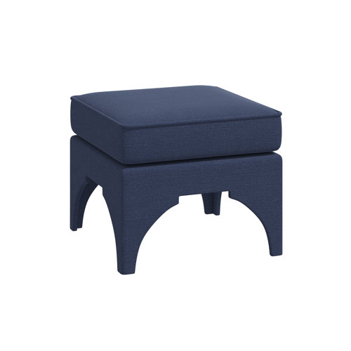 Red from Scalamandre Crafted by Cloth & Company Carlisle Ottoman in